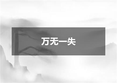 万无一失