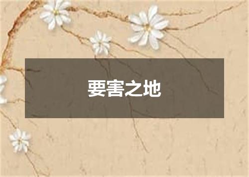 要害之地