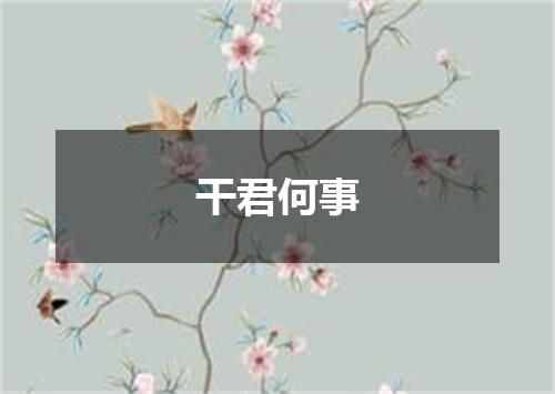 干君何事