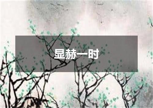显赫一时