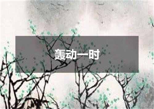 轰动一时