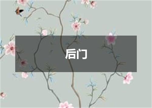 后门