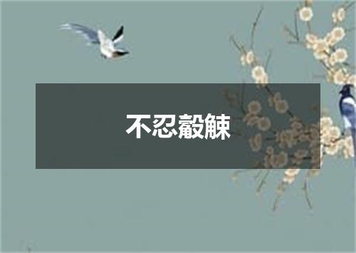 不忍觳觫