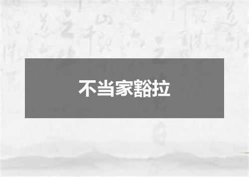 不当家豁拉