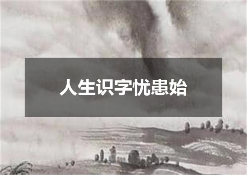 人生识字忧患始