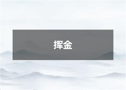 挥金