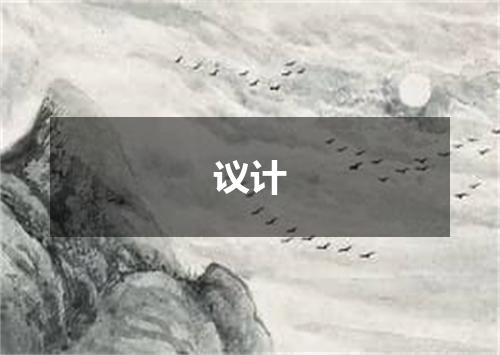 议计