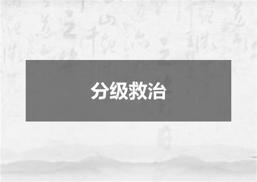 分级救治