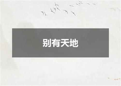 别有天地