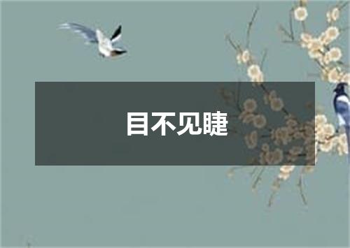 目不见睫