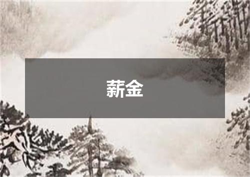 薪金