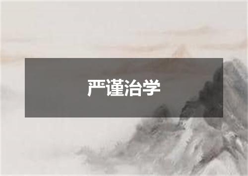 严谨治学