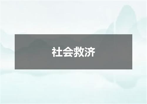 社会救济