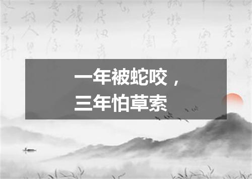 一年被蛇咬，三年怕草索