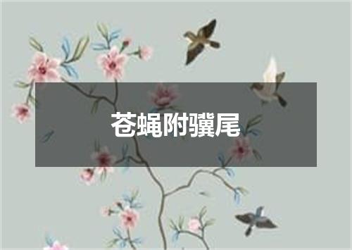 苍蝇附骥尾