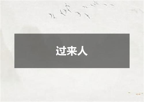 过来人