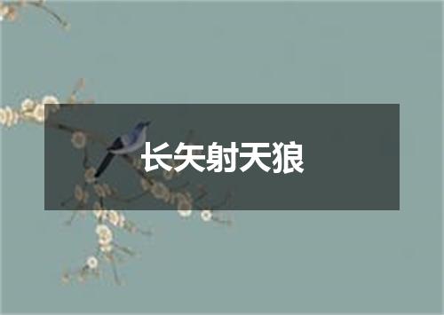 长矢射天狼