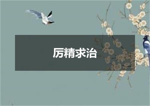 厉精求治