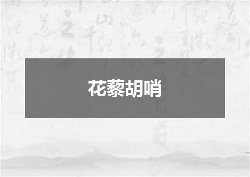 花藜胡哨