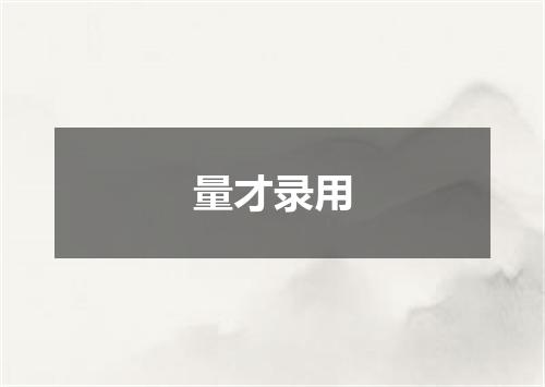量才录用