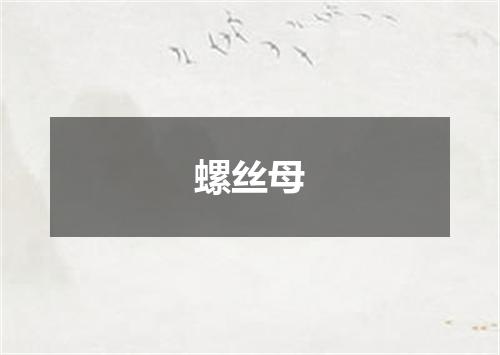 螺丝母
