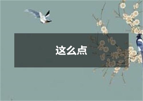这么点