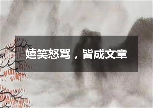 嬉笑怒骂，皆成文章