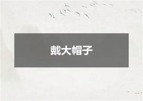 戴大帽子