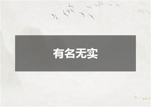 有名无实