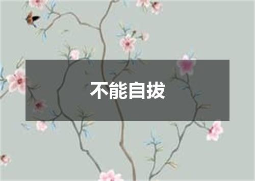 不能自拔