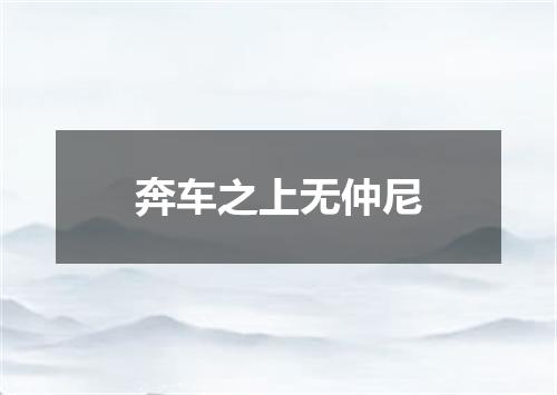 奔车之上无仲尼
