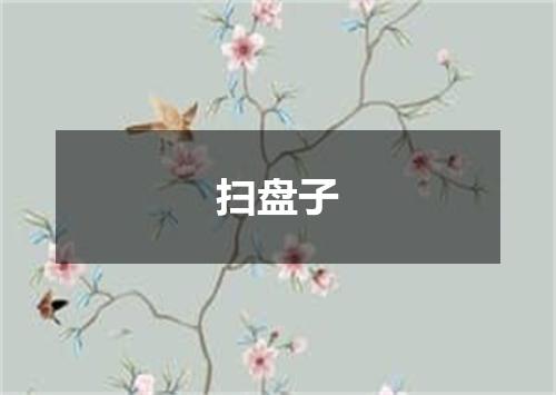 扫盘子
