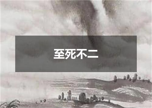 至死不二