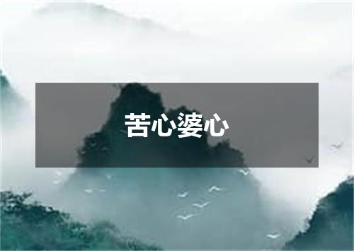 苦心婆心