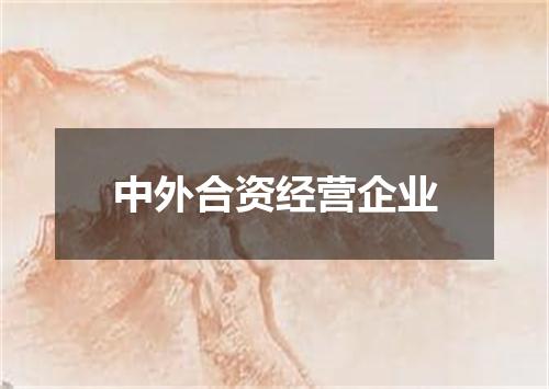 中外合资经营企业