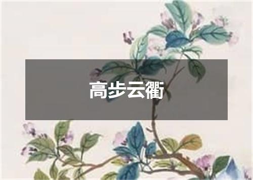 高步云衢