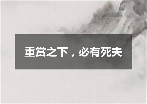 重赏之下，必有死夫