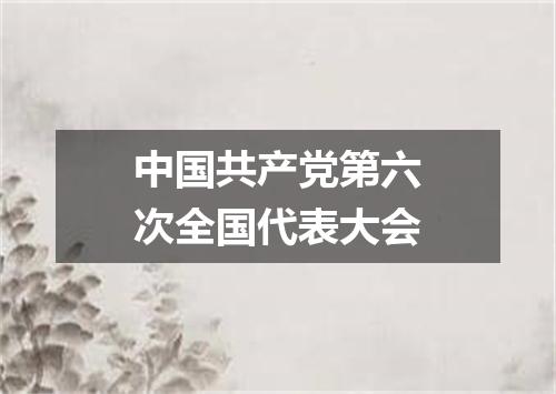 中国共产党第六次全国代表大会