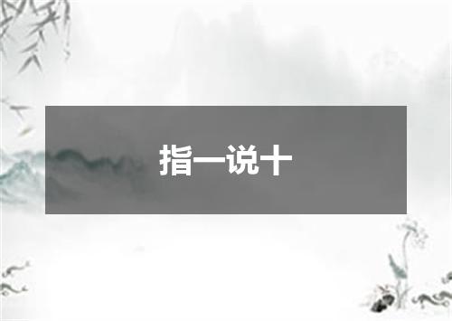 指一说十