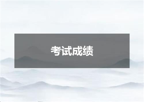 考试成绩