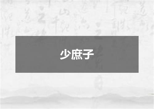 少庶子
