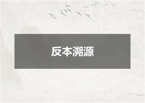 反本溯源