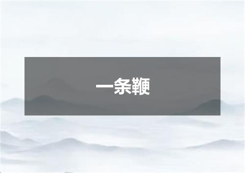 一条鞭