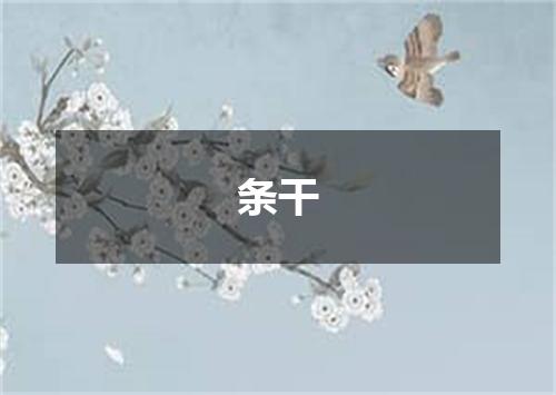 条干