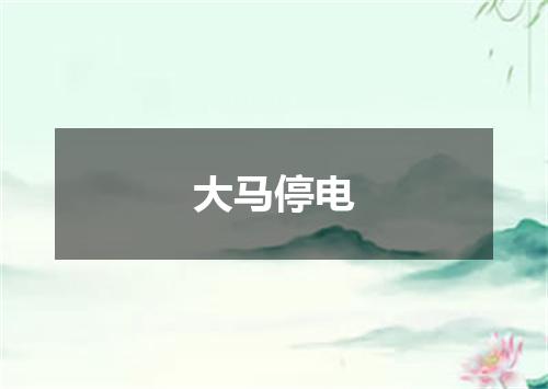 大马停电
