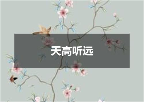 天高听远