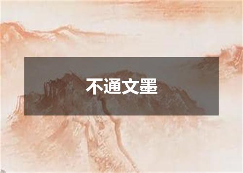 不通文墨