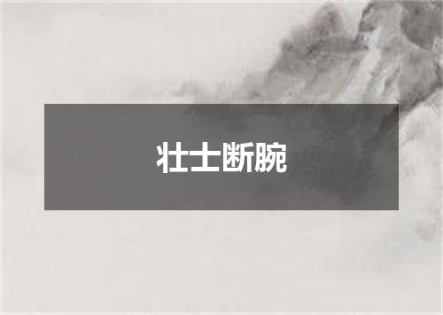 壮士断腕