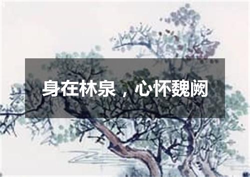 身在林泉，心怀魏阙