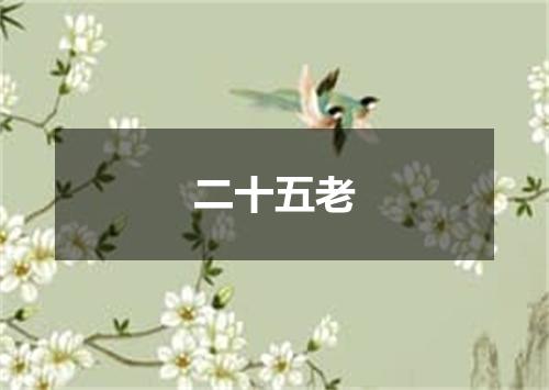 二十五老